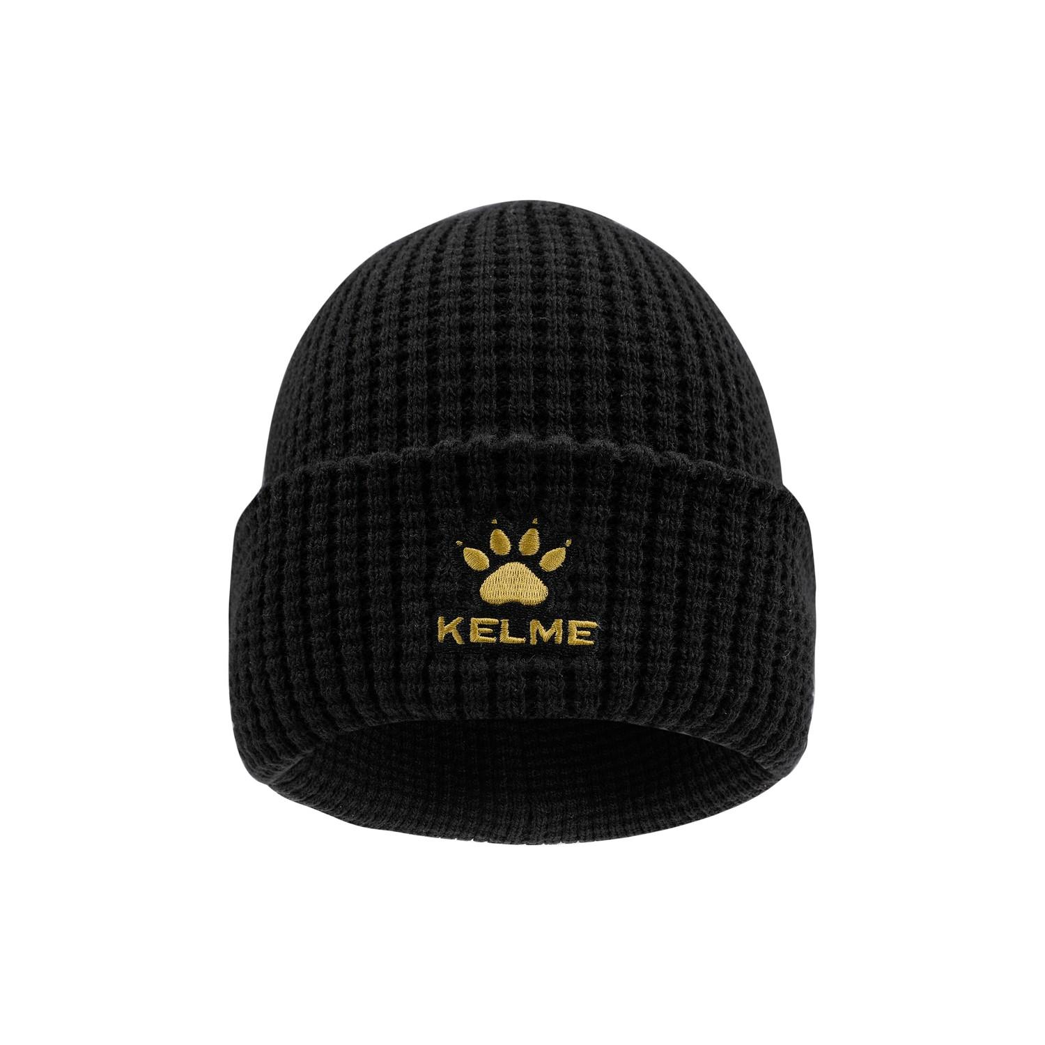Kelme Pajara тоқыма бас киімі қара сары логотипі бар